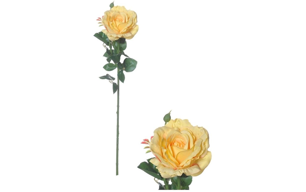 CHALET Fleur artificielle Rose 66 cm, Jaune