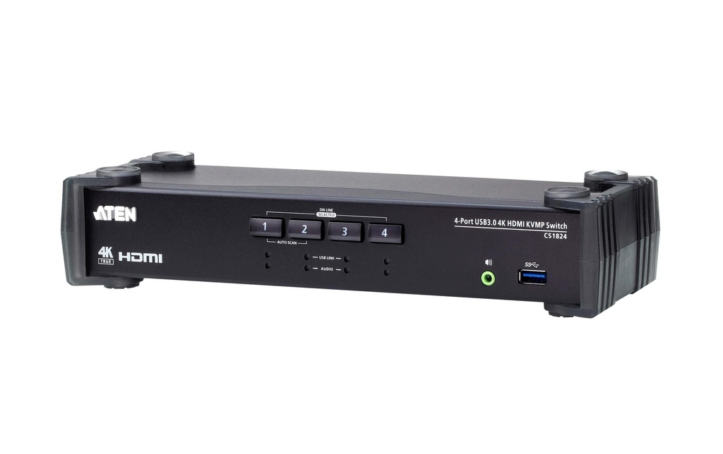 Aten Commutateur KVM CS1824 4-Port USB 3.0 4K HDMI