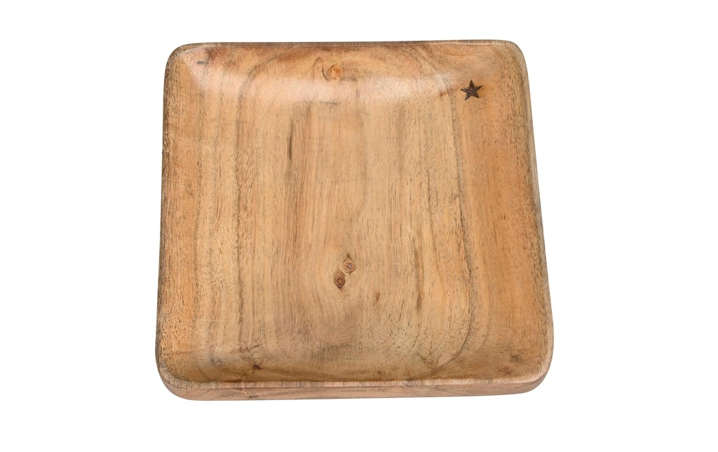 COCON Plateau de service 20 x 20 x 3 cm, Brun