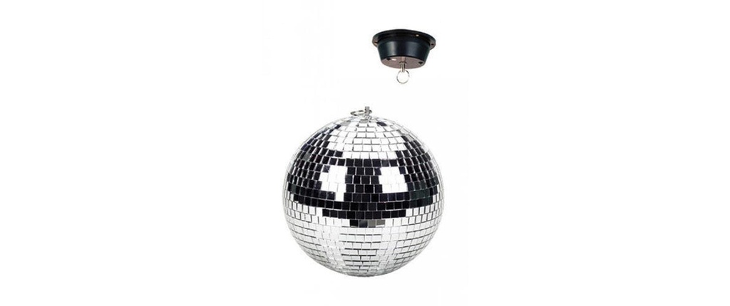 BeamZ Boule à facettes 20 cm avec moteur