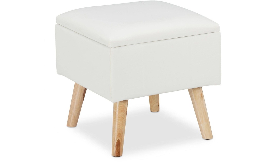 relaxdays Tabouret Blanc