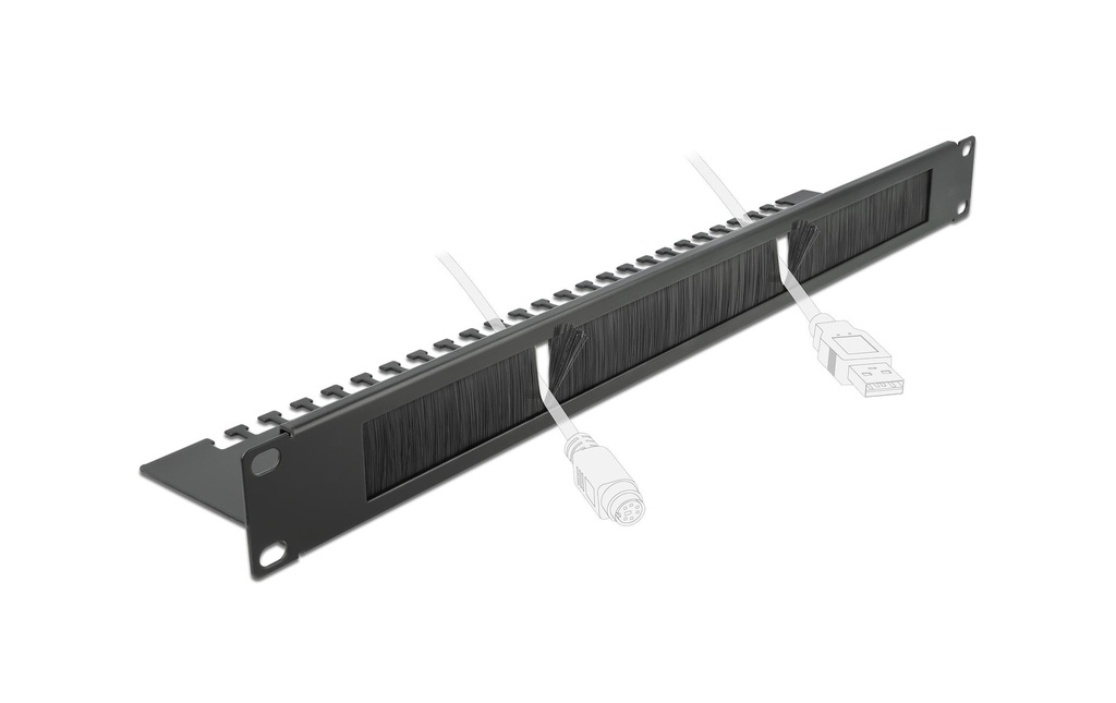Delock Joint-brosse 66484 Rack 19, Noir
