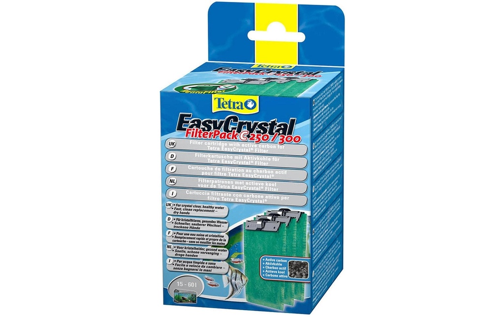 Tetra Filtre EasyCrystal avec charbon actif, 3 pièces