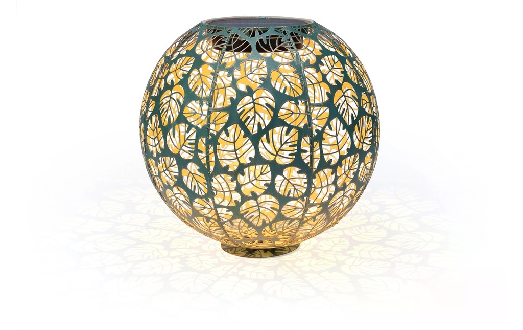 STT Photophore Solar Antic Ball Monstera Ø 30 cm, Vert foncé