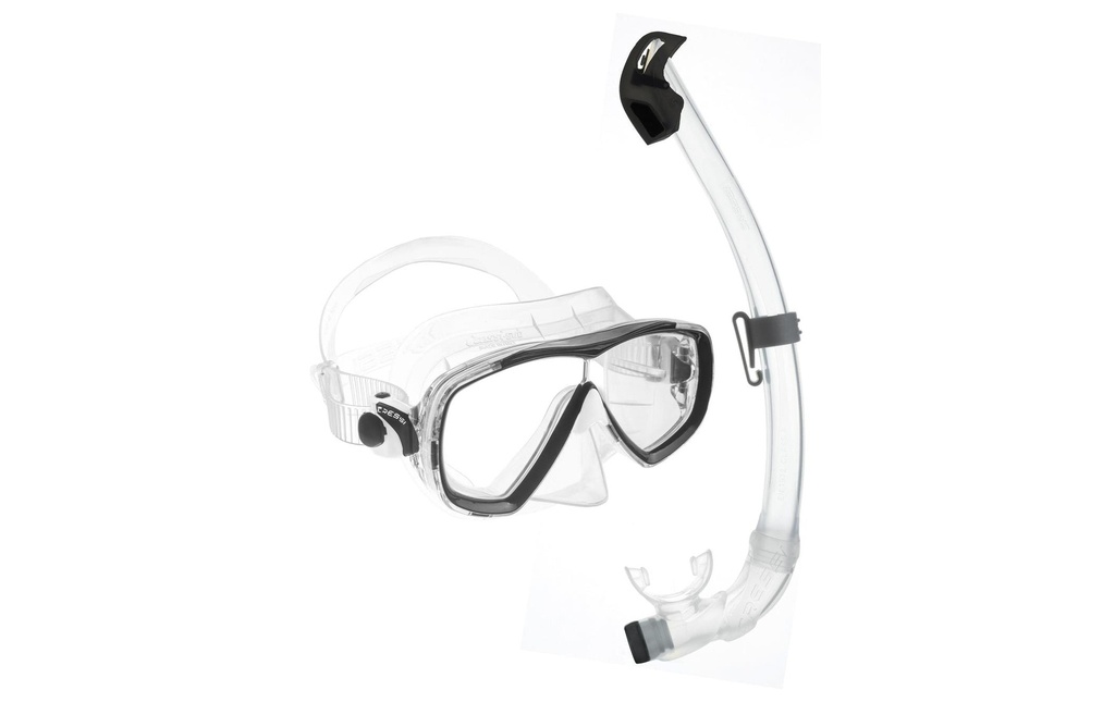 CRESSI Estrella + Seal Dry Snorkel Combo Clear/Black