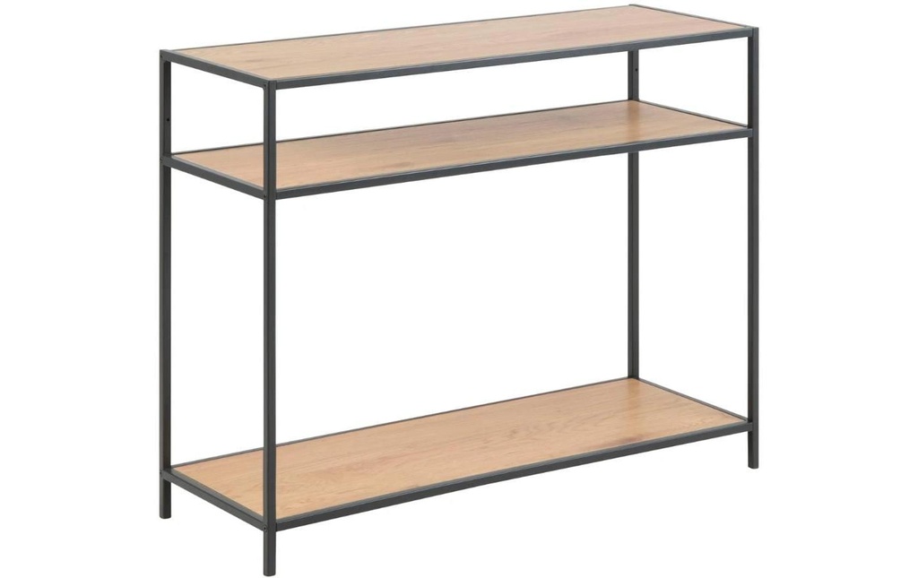 AC Design Table console Seaford 100 x 35 x 79 cm, Noir/Nature