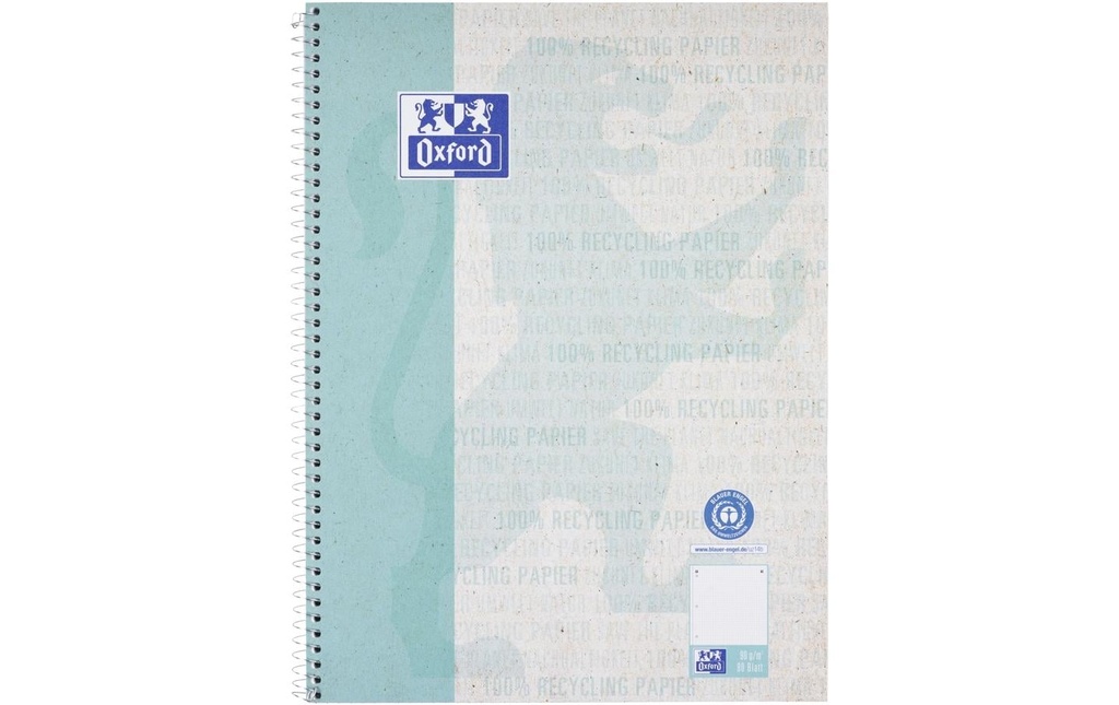 Oxford Bloc-notes Bloc-notes collège à pois, A4+, bleu
