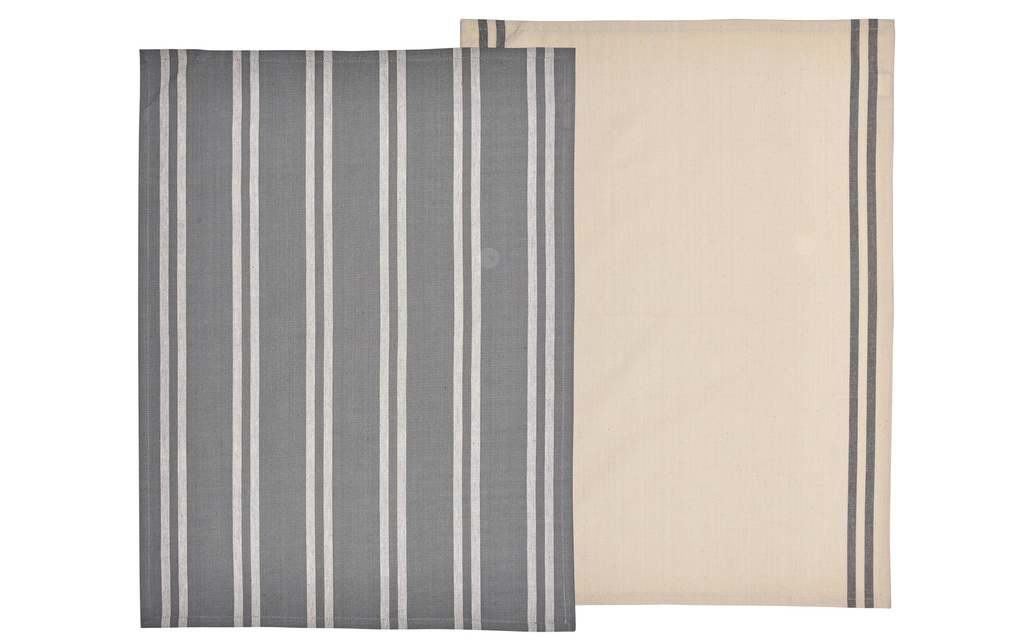 Södahl Ensemble de torchons pour la vaisselle Soft 2 pièces, Beige/Gris
