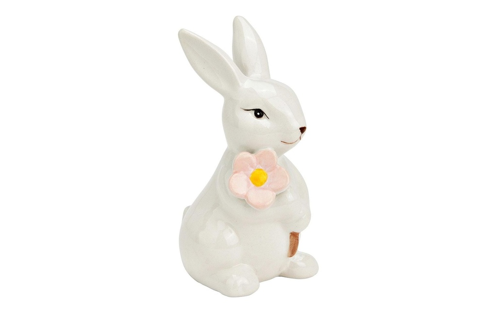 G. Wurm Présentoir Lapin avec fleur 5 x 11 x 7 cm