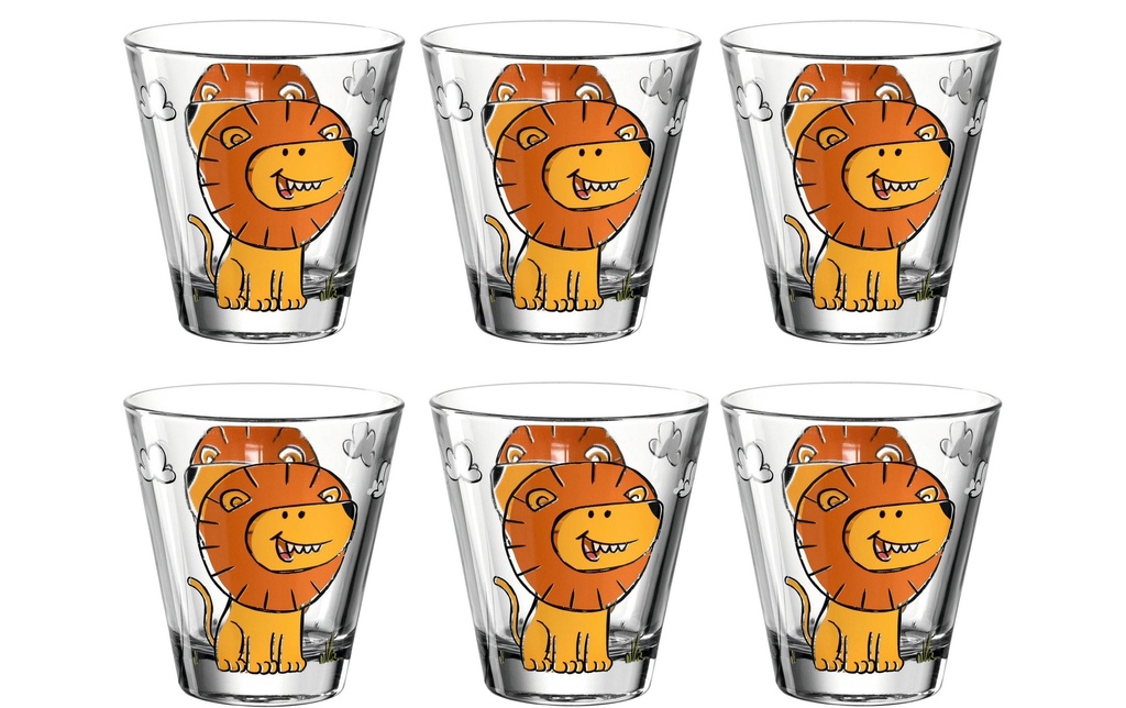 LEONARDO Tasse pour enfants Bambini Lion, 215 ml,  6 pièces