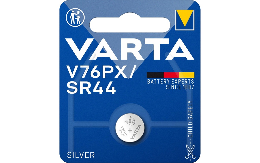 Varta Pile bouton V76PX / SR44 , 1 Pièce/s