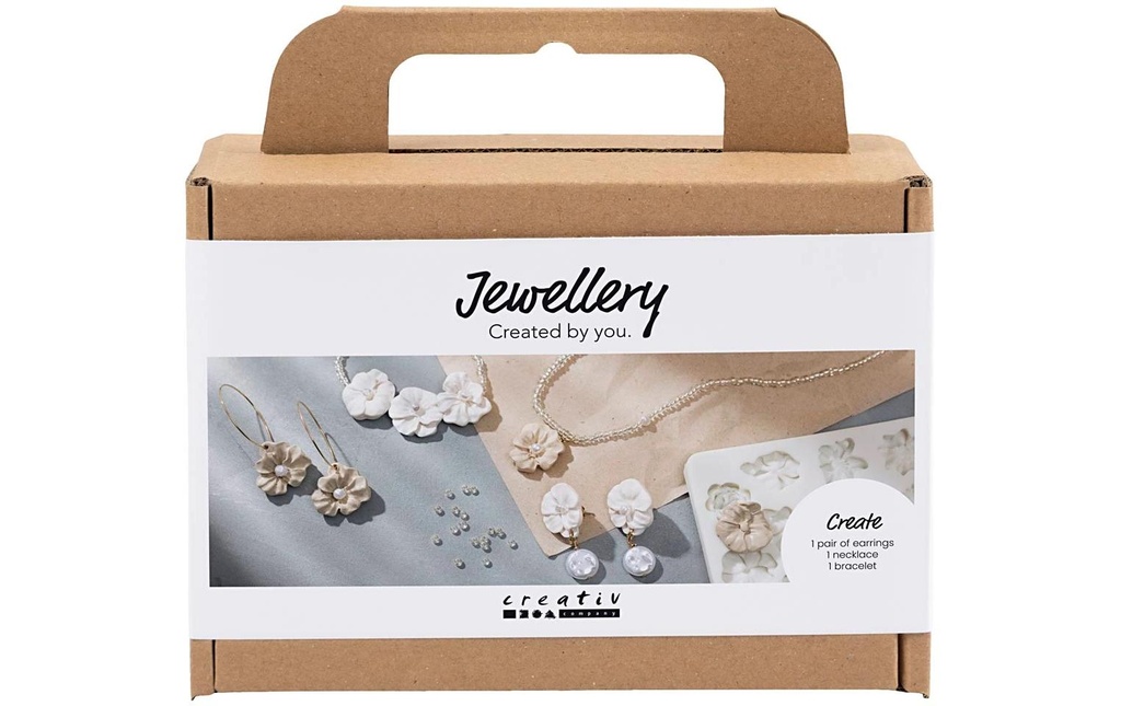 Creativ Company Kits de bricolage pour bijoux design floral, beige, beige clair