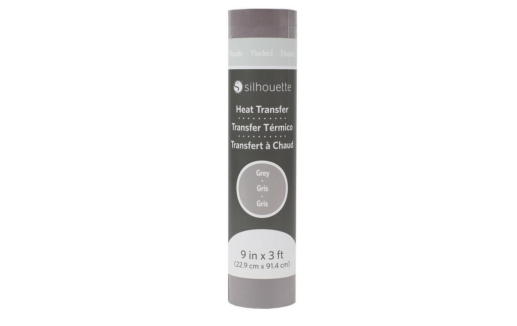 Silhouette Film thermocollant 22.9 cm x 91.4 cm Gris, floqué