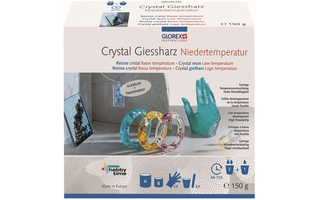 Glorex Résine de coulée  Crystal basse température 150g