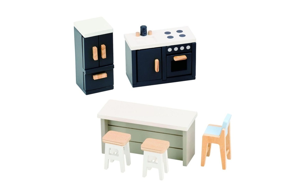 Spielba Holzspielwaren Meuble de maison de poupée Cuisine