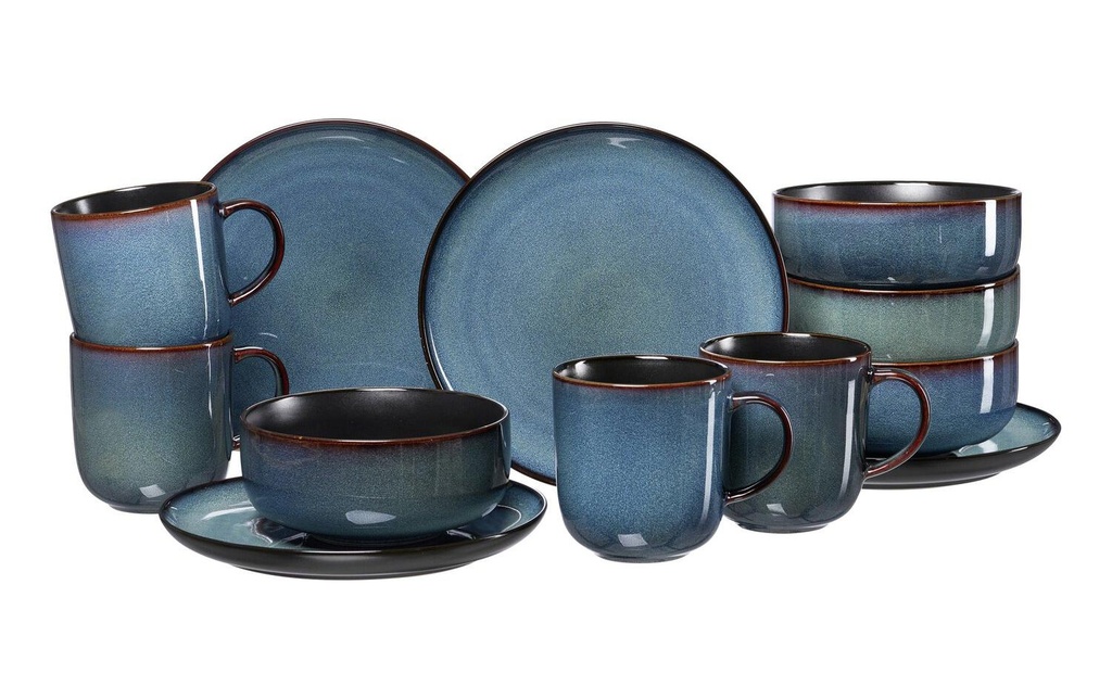 Ritzenhoff & Breker Service de café Bali 12 pièces, bleu
