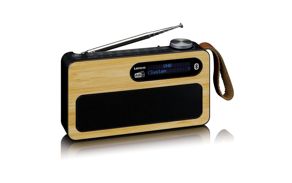 Lenco Radio DAB+ PDR-040 Bambou/Noir