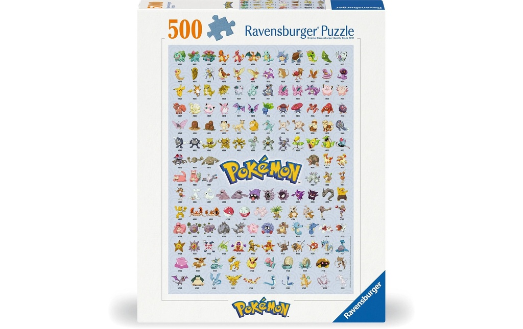 Ravensburger Puzzle Les 151 premiers Pokémon 500 pièces