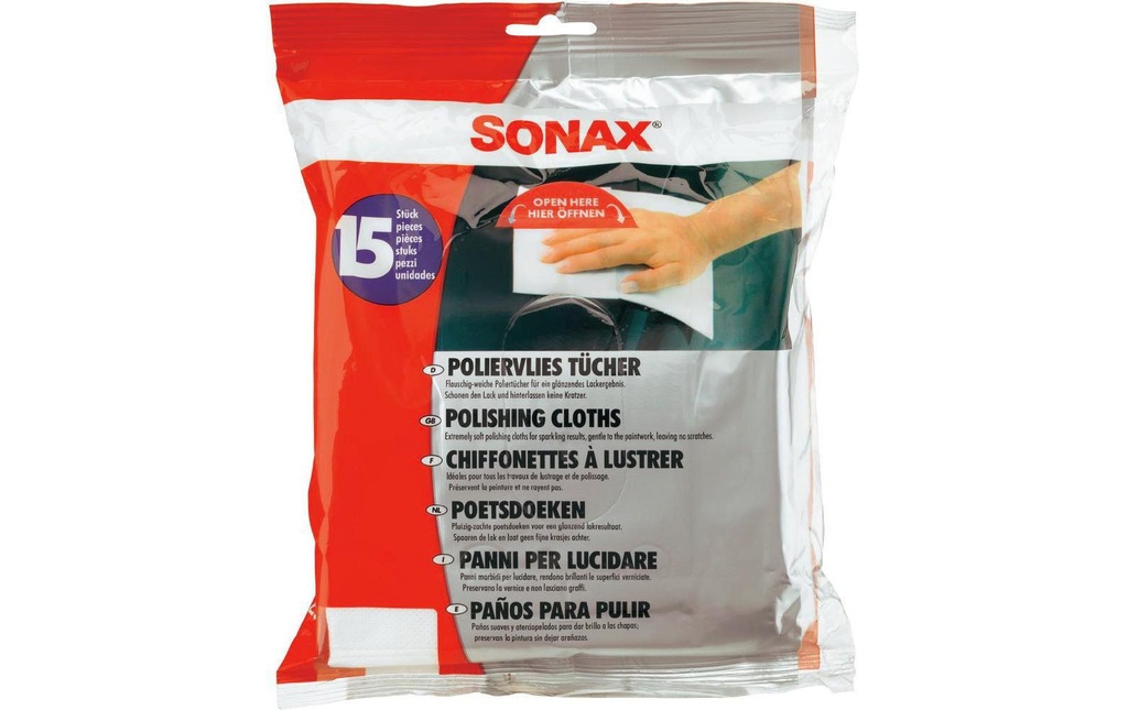Sonax Chiffon à polir 15 pièces