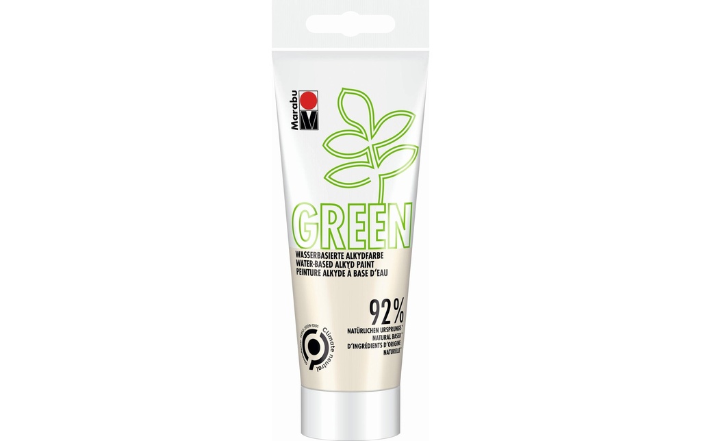 Marabu Peinture pour bricolage Peinture alkyde Green Blanc crème, 100 ml