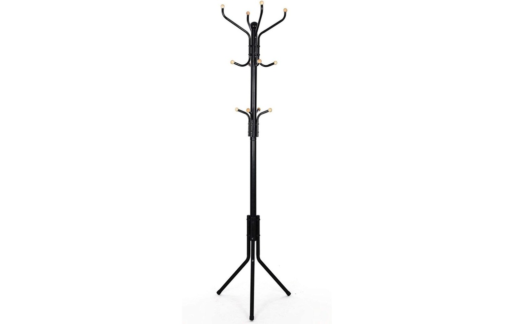 Songmics Porte-manteau 182 cm, noir, Métal