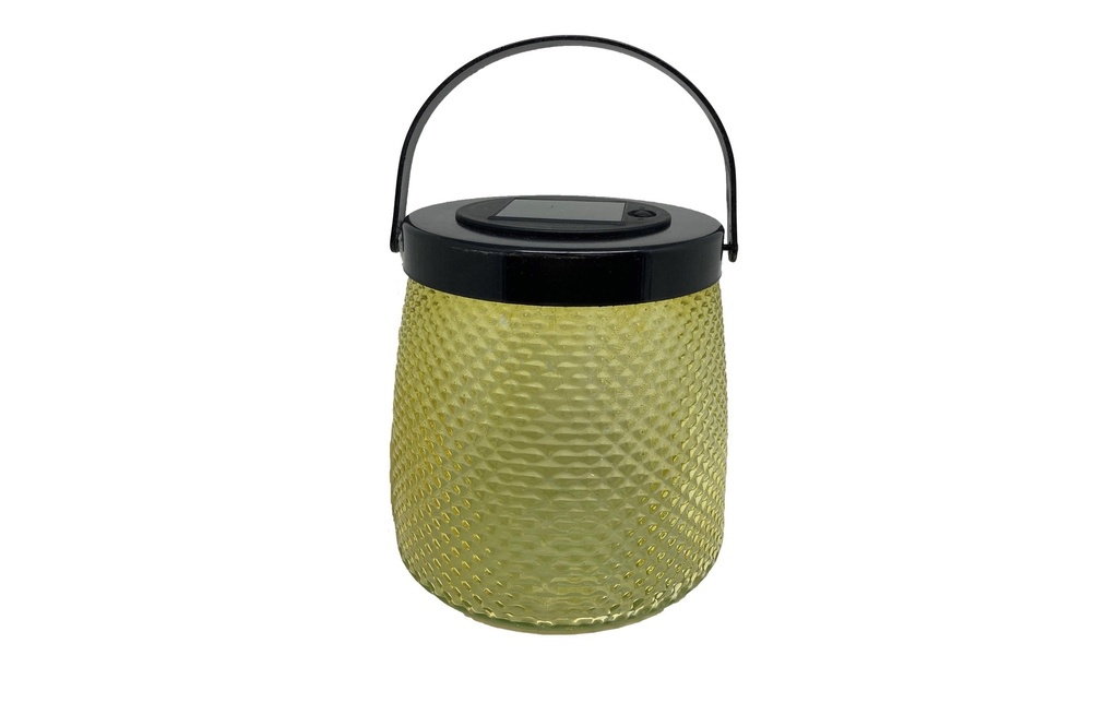 Dameco Lanterne LED solaire, 15.2 cm, jaune