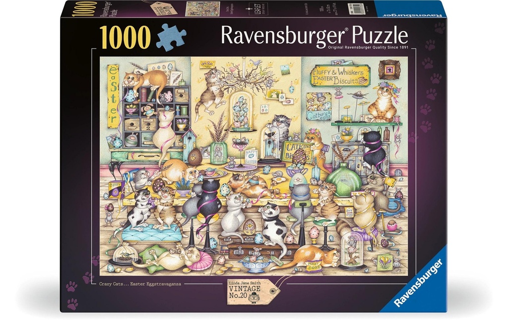 Ravensburger Puzzle Crazy Cat's Easter Eggstravaganza 1000 pièces