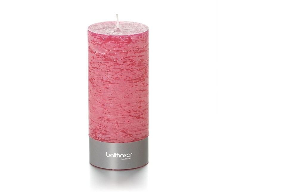 balthasar Bougie cylindrique Rustico 20 x 9 cm, framboise