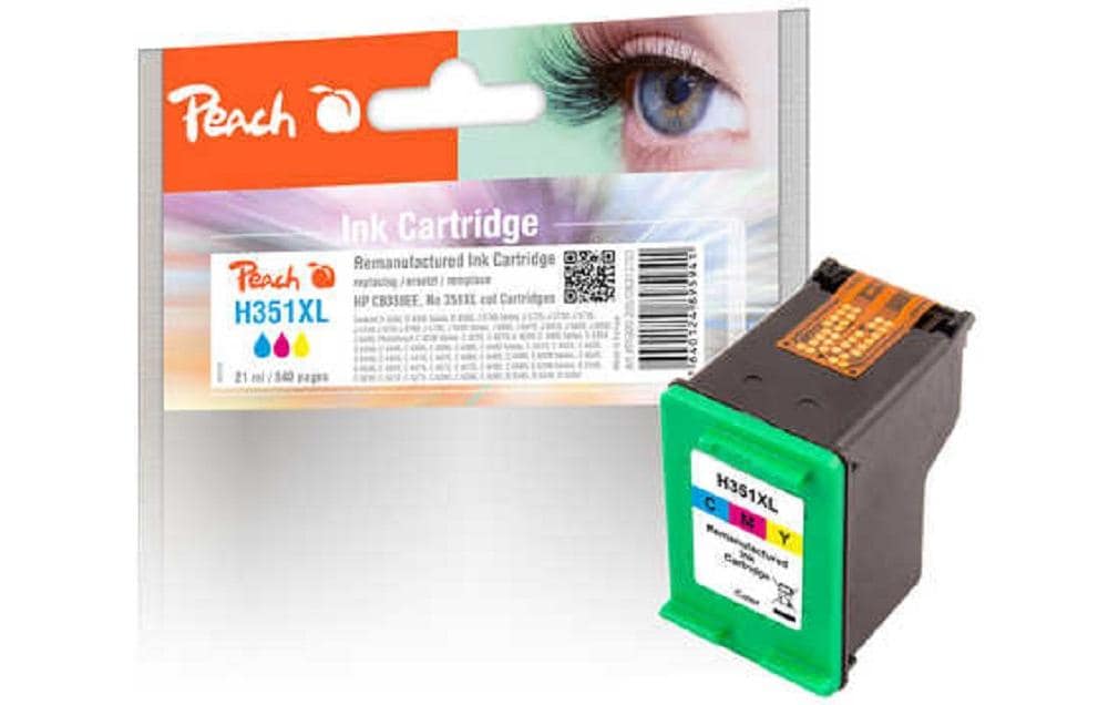 Peach Kits d’encre HP Nr. 351XL/CB338EE C/M/Y