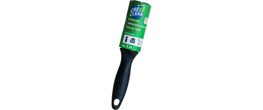 CreaClean Rouleau adhésif pour vêtements 1 poignée + 10 rouleaux de rechange