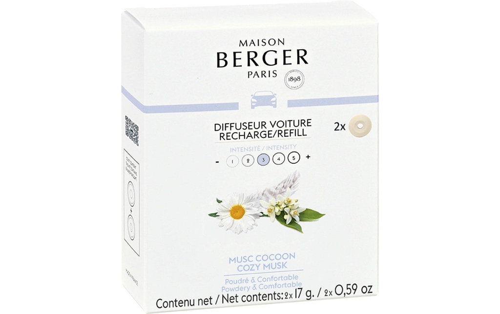 Maison Berger Diffuseur automatique Musc Cocoon 2 pièces