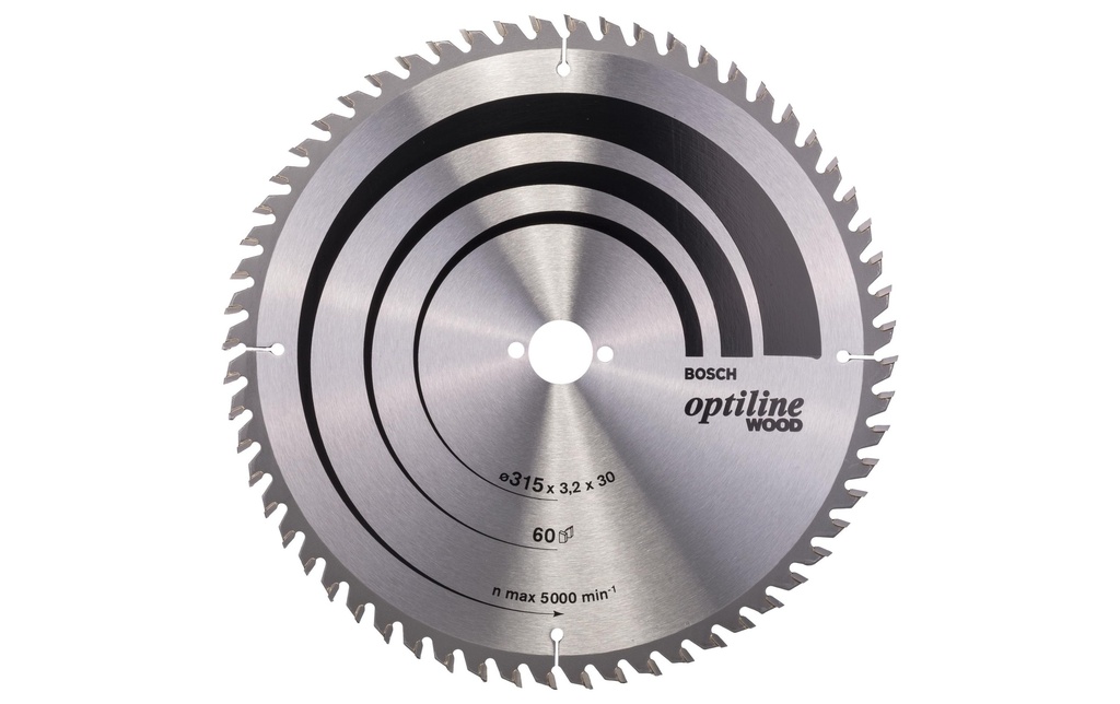 Bosch Professional Lame de scie circulaire Optiline Wood, 315 x 30 x 3.2 mm, Z 60