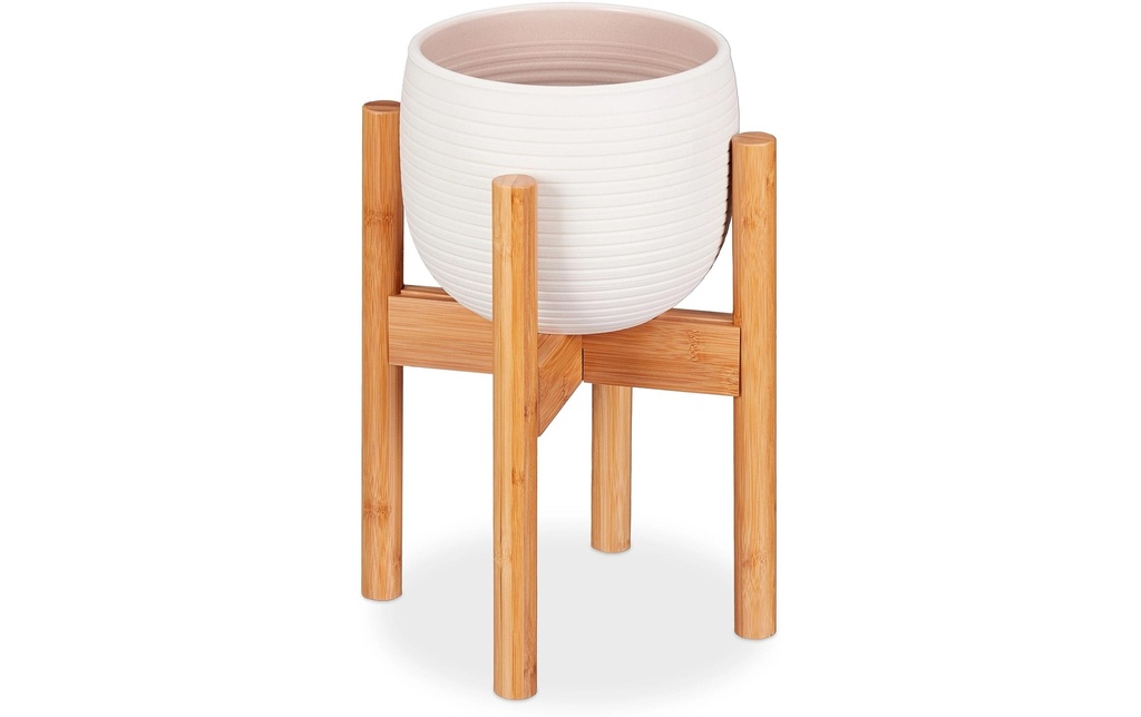 relaxdays Supports pour plantes réglable 35.5 cm, Brun clair