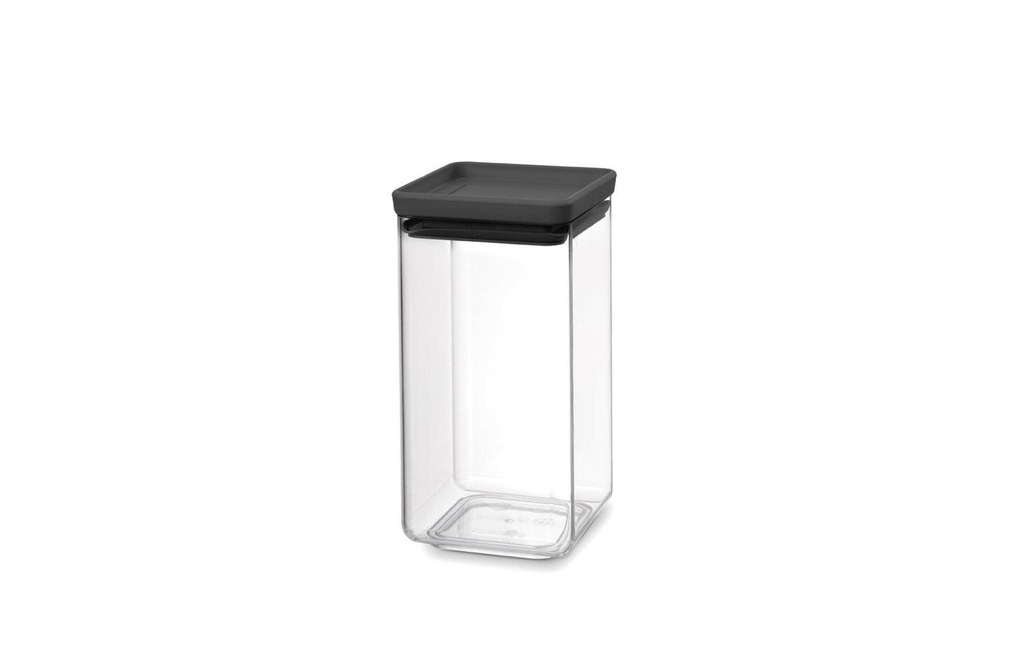 Brabantia Récipients à provisions Tasty 1.6 l, Transparent/Noir