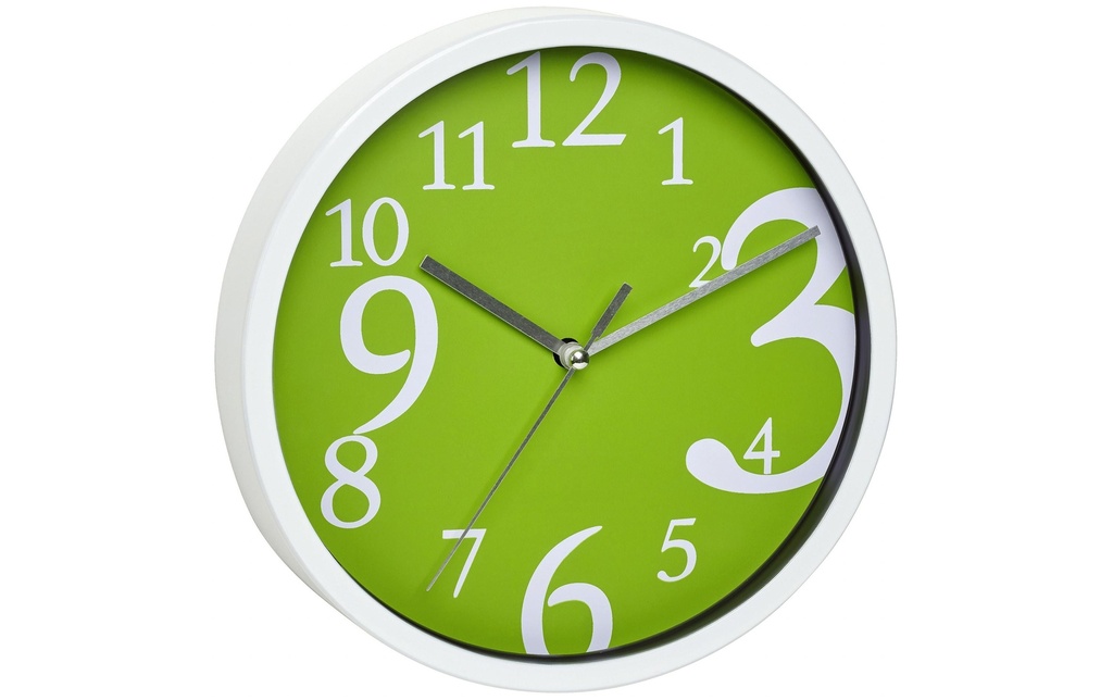 TFA Dostmann Horloge murale Analogique Ø 20 cm, Vert/Blanc
