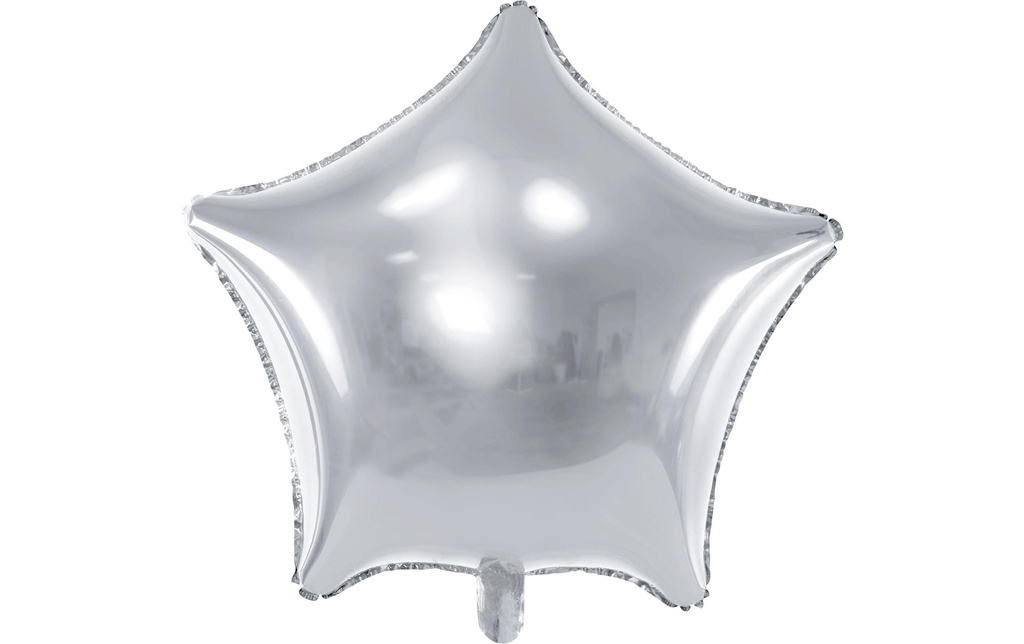 Partydeco Ballon en aluminium Star Argenté