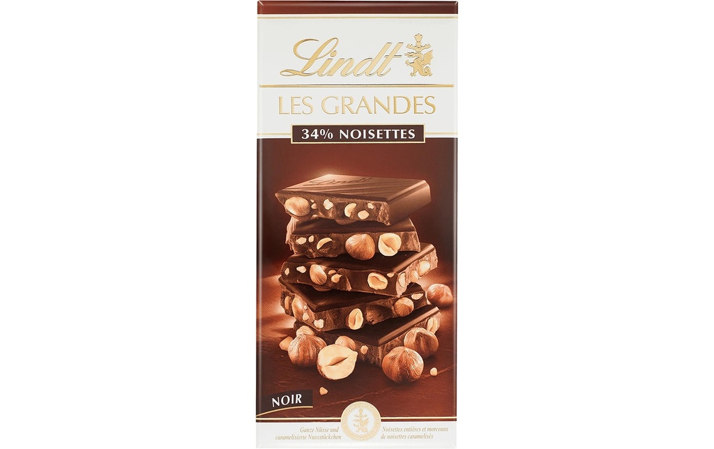 Lindt Tablette de chocolat Les Grandes Noix Foncées 150 g