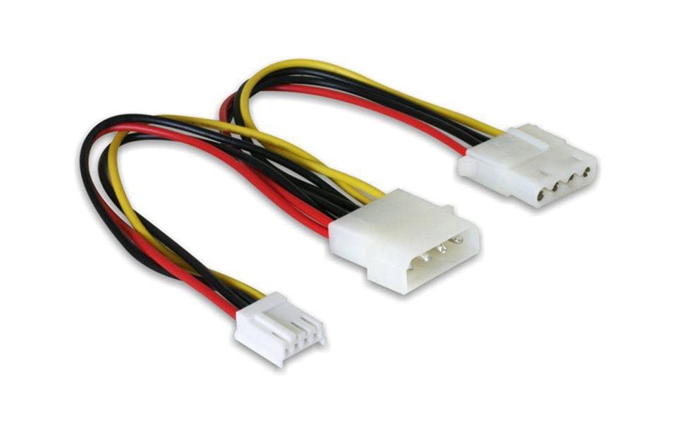 Delock Câble électrique en Y Molex - Molex/Floppy 20 cm