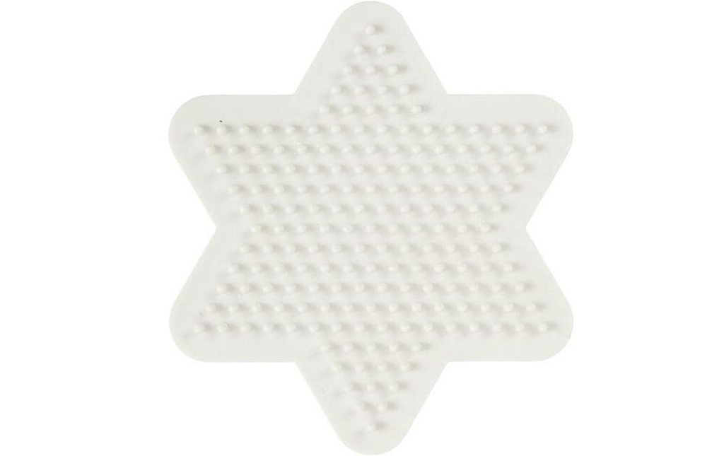 Creativ Company Plaques pour perles à repasser Étoile de Nabbi Blanc