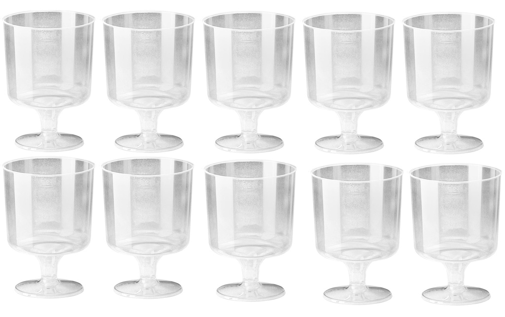 Weita Verres à vin jetables 200 ml 10 Pièce/s, Transparent