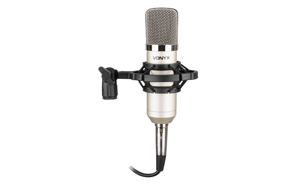 Vonyx Microphone à condensateur CM400 Argent