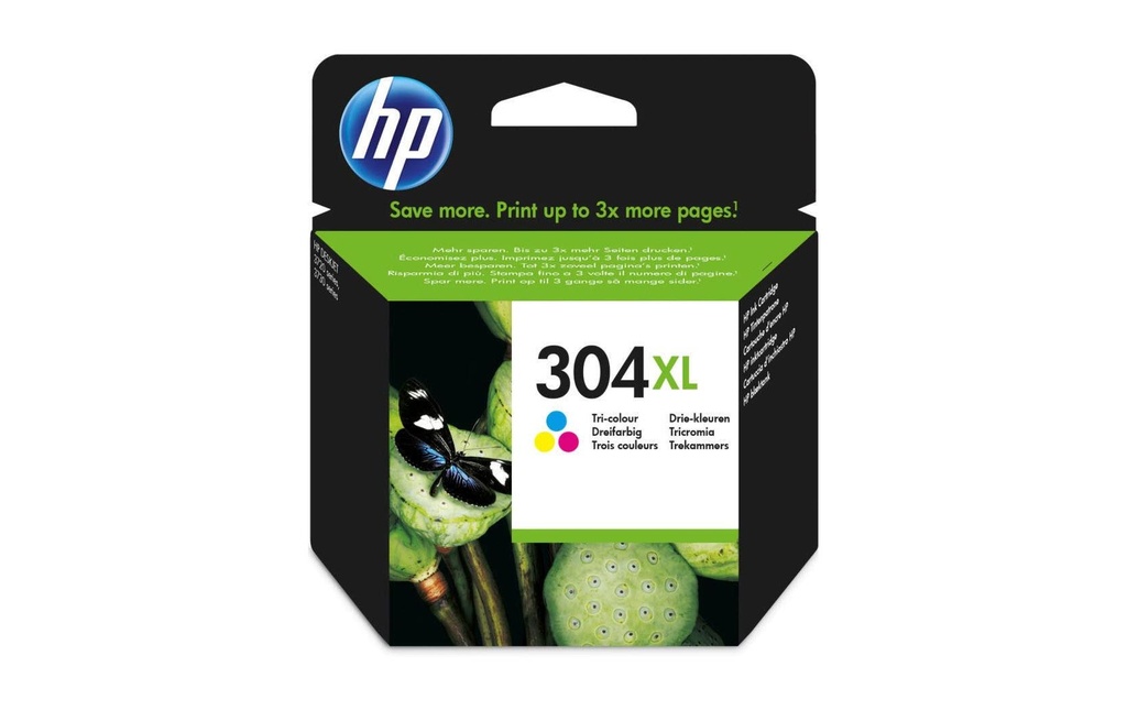 HP Encre Nr. 304XL (N9K07AE) Magenta/Yellow/Cyan