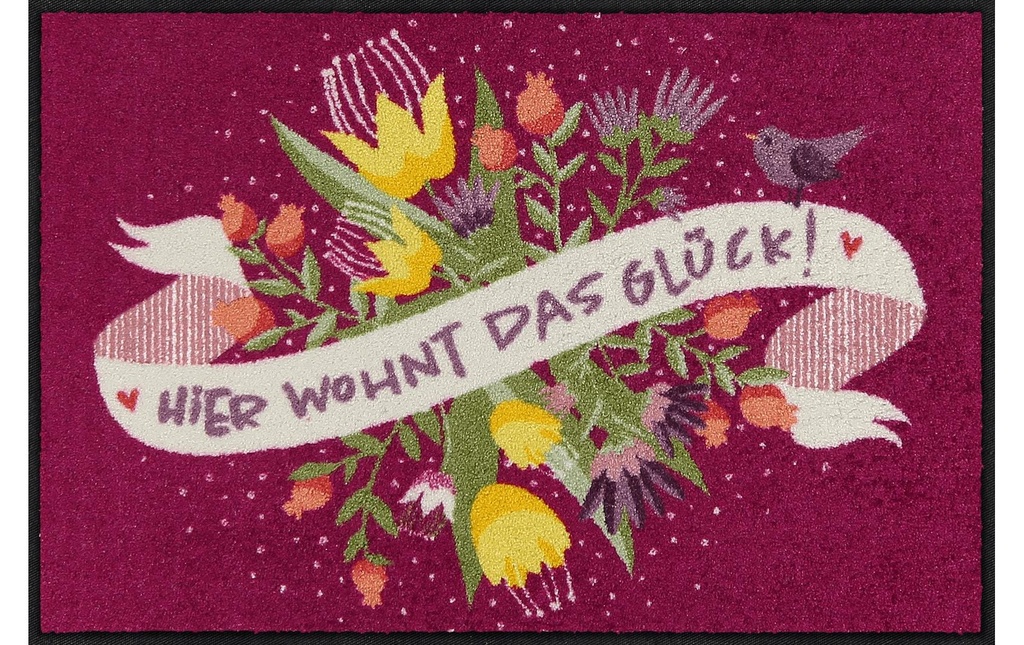 Salonlöwe Tapis de sol Le bonheur 50 x 75 cm