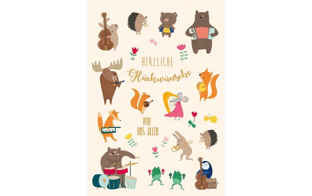 ABC Carte de vœux d'anniversaire A4