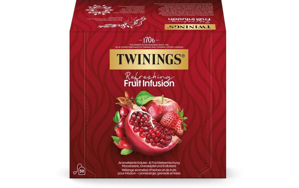 Twinings Sachets de thé Refreshing aux fruits 50 x 2 g