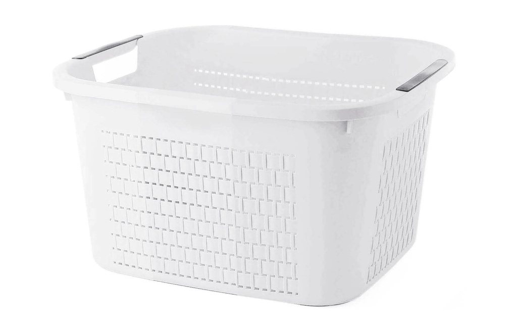 Rotho Corbeille à linge Country 22 l, Blanc