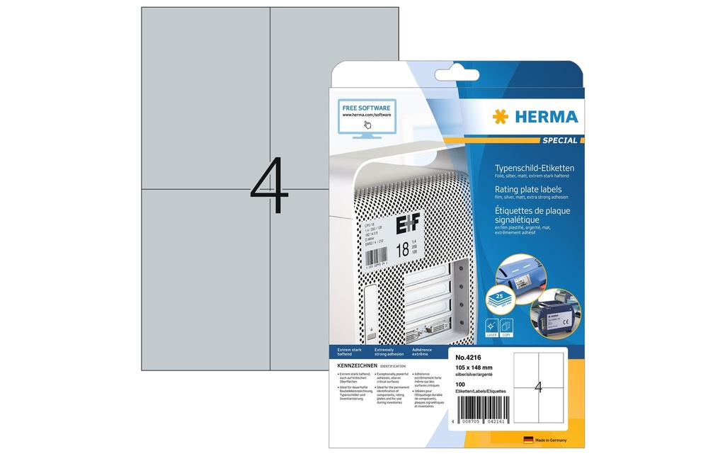 HERMA Étiquettes de plaque signalétique 4216  105 x 148 mm