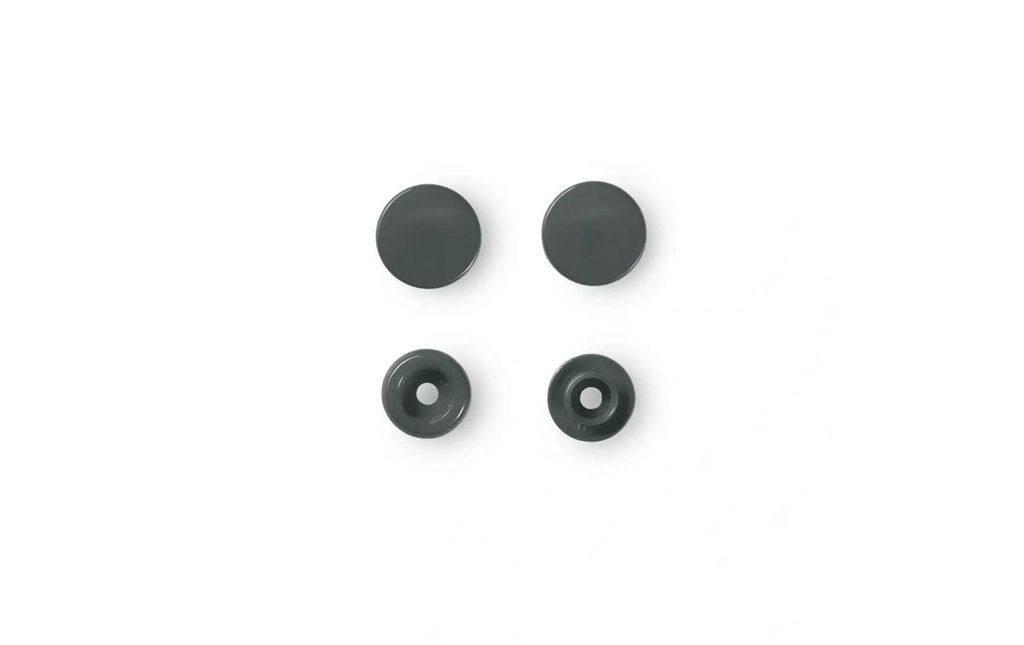 Prym Boutons poussoirs Boutons de couleur Gris, Ø 12,4 mm, 30 pièces