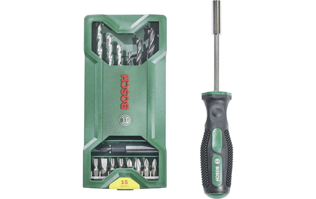 Bosch Kits de forets et de bits Mini X-Line, 15+1 pièces