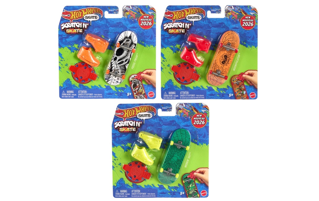 Hot Wheels Fingerboard Skate Scratch N' Skate Assorti